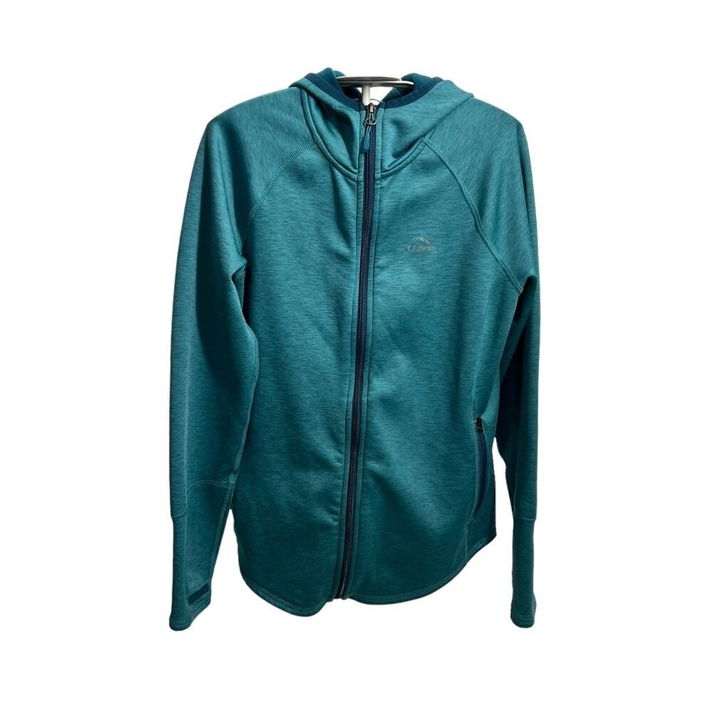 L.L. BeanTeal Green Zip Up Fleece Lined Hoodie Women's Size XS